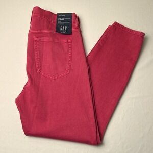 NWT Gap Women High Rise Skinny Jeans Skimmer Pink Size 10/30 Stretch Bold Casual